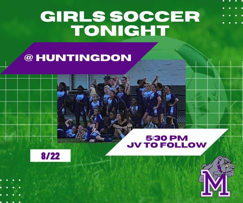 Our Girls Soccer Team travels to Huntingdon tonight, 8/22. Let's go DAWGS ⚽️🐾💜#MilanLife