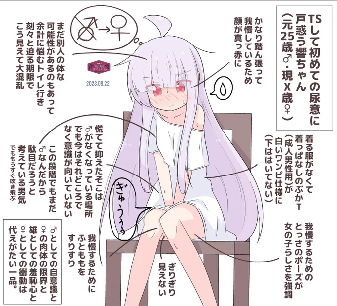 女の子になって初めての尿意と響ちゃん #TSF #オリジナル 

https://t.co/OizzBsXLGjのコマより。私はこういうのがたまらないのです。 