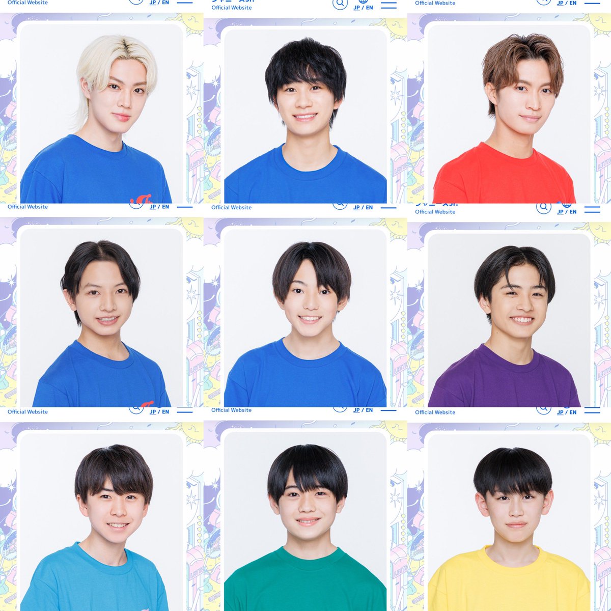 ジュニアのアー写が一新されたということで 今現在、期待・応援してる