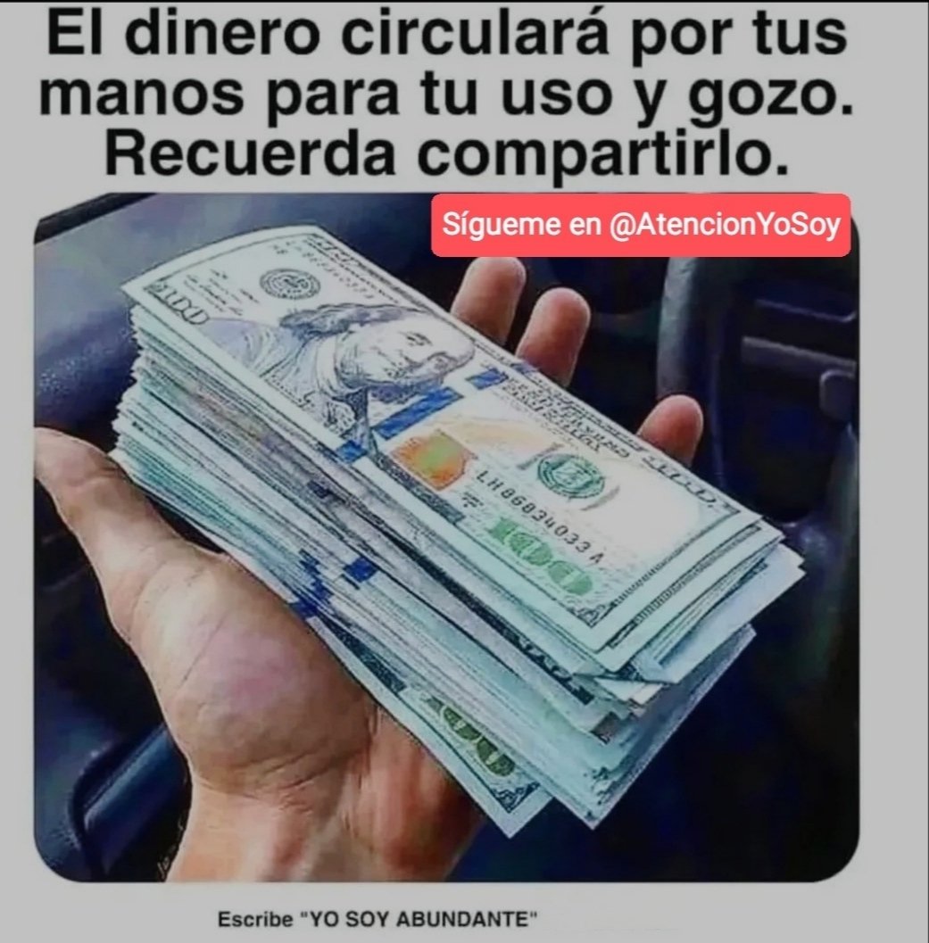 AtencionYoSoy's tweet photo. 🙏✨🌟Tip Abundancia🌟✨🙏

Tips para Abundancia👇

✨Pensar es creer
✨Creer y sentir es crear
✨Dalo por hecho ahora
✨Visualízalo real en tu mente
✨Siéntelo real en tu Corazón

DECRETA: ASÍ ES y HECHO ESTÁ

🌟Gracias por darle a ♥️y 🔄 a este tweet, Sígueme en @AtencionYoSoy https://t.co/DxMIXbtD93