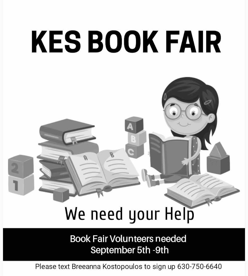 We are looking for volunteers to help with the KES bookfair.