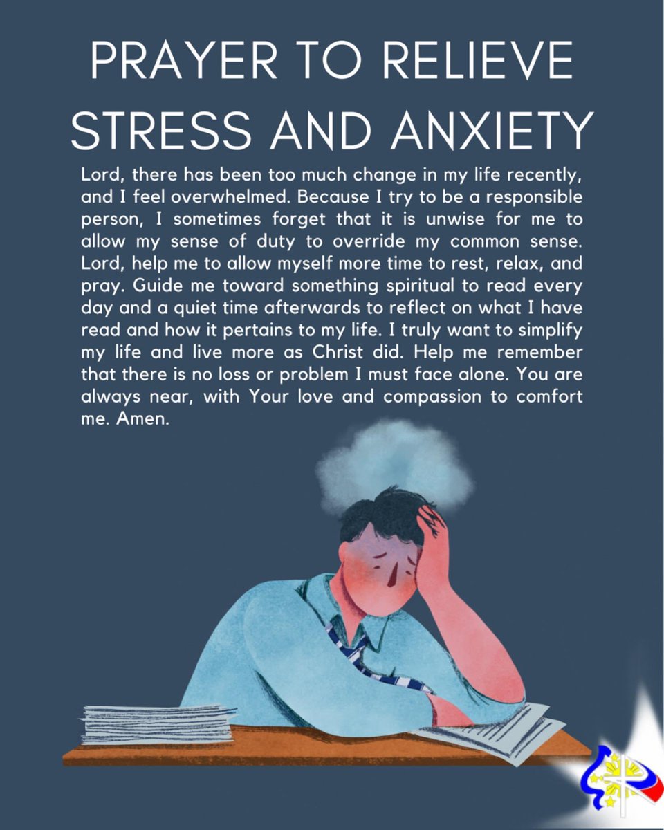 pos_smile's tweet photo. PRAYER TO RELIEVE STRESS AND ANXIETY. 🙏
#PLHIVDiaries #BuhayPoz #PLHIVStory https://t.co/5IdAZRjPsq