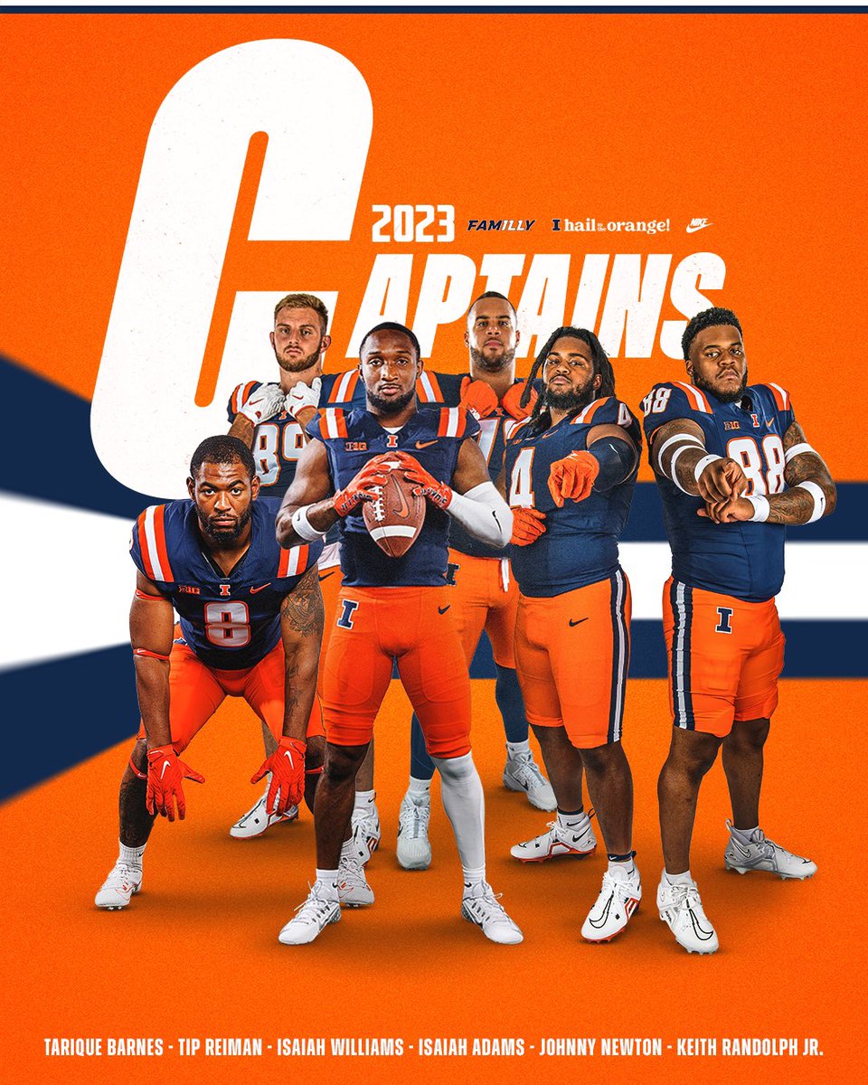 Your 2023 Captains.  #Illini // #HTTO // #famILLy