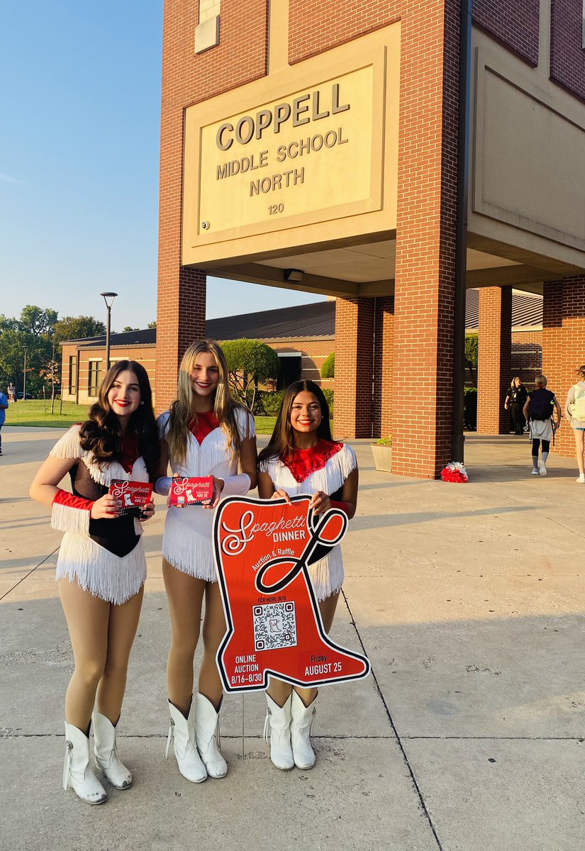 Coppell MS North πΎ (@cmsnorth) on Twitter photo Thanks to the <a href="/CoppellLariette/">Coppell Lariettes</a> for helping with morning arrival today. Get your Spaghetti Dinner tickets today! Thanks to the <a href="/CoppellLariette/">Coppell Lariettes</a> for helping with morning arrival today. Get your Spaghetti Dinner tickets today!