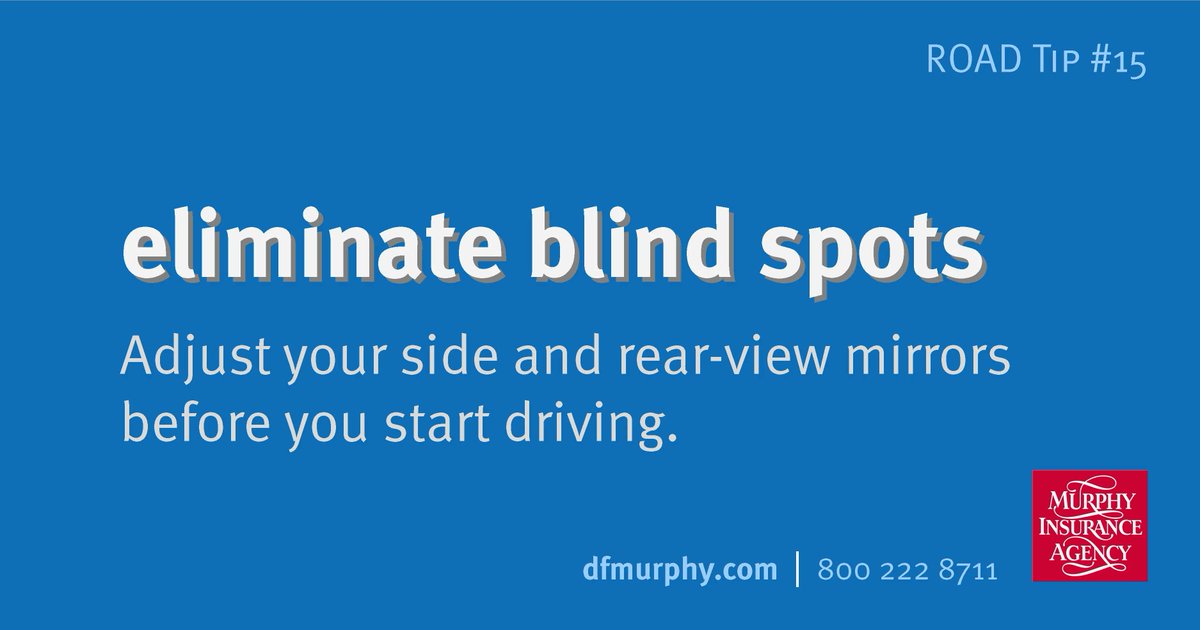 MurphyInsurance's tweet image. Be more aware of your surroundings by adjusting your mirrors.

Learn how we can help you be confident on the road with great protection. buff.ly/3Iy7qVl  
 
#roadtiptuesday #roadsafety #roadtips #autoinsurance