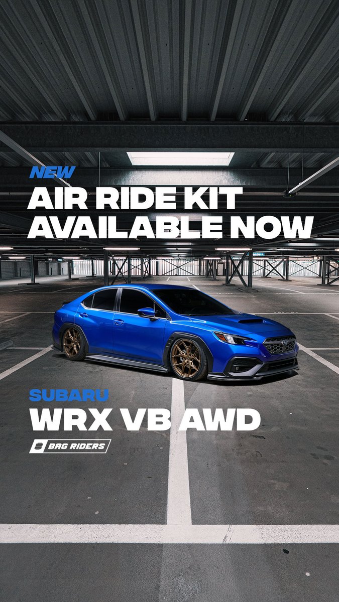 bagriders's tweet photo. Subaru WRX VB (2022-2023) Air Suspension Kits are NOW AVAILABLE! Tag and friend and head over to https://t.co/aAmOHdz9OM to purchase.

#bagriders #onestopdropshop #superlow https://t.co/0bZ0UxJAi6