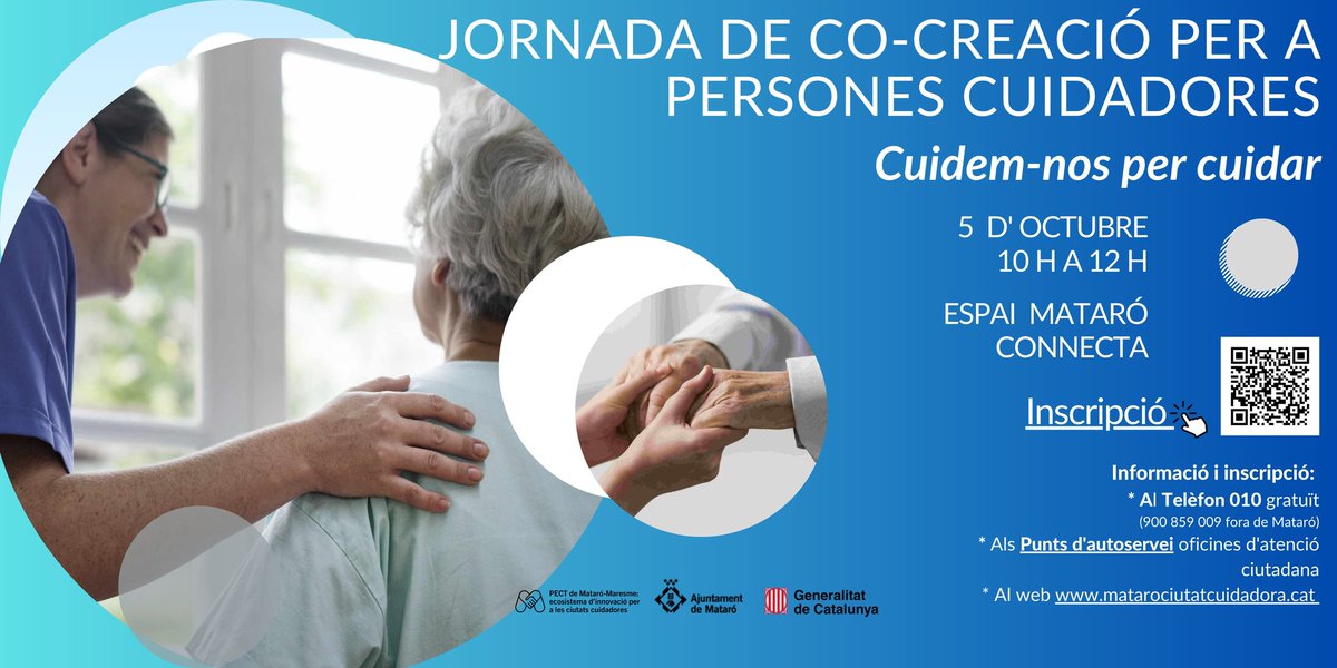 MataroCuida's tweet photo. 📢Reserva-t'ho a l'agenda:
Jornada de co-creació per a persones cuidadores. Cuidar-nos per #cuidar.🫂 https://t.co/XaXDOWQ25J #fonsUECat #PECTMataróCuida
🗓️ 5 d'octubre 2023
🕐 10h a 12h
📍Espai Mataró Connecta
Inici d'inscripcions: 1 de setembre
➡️https://t.co/MEhk4QZ3LA https://t.co/wzNABazM8Y