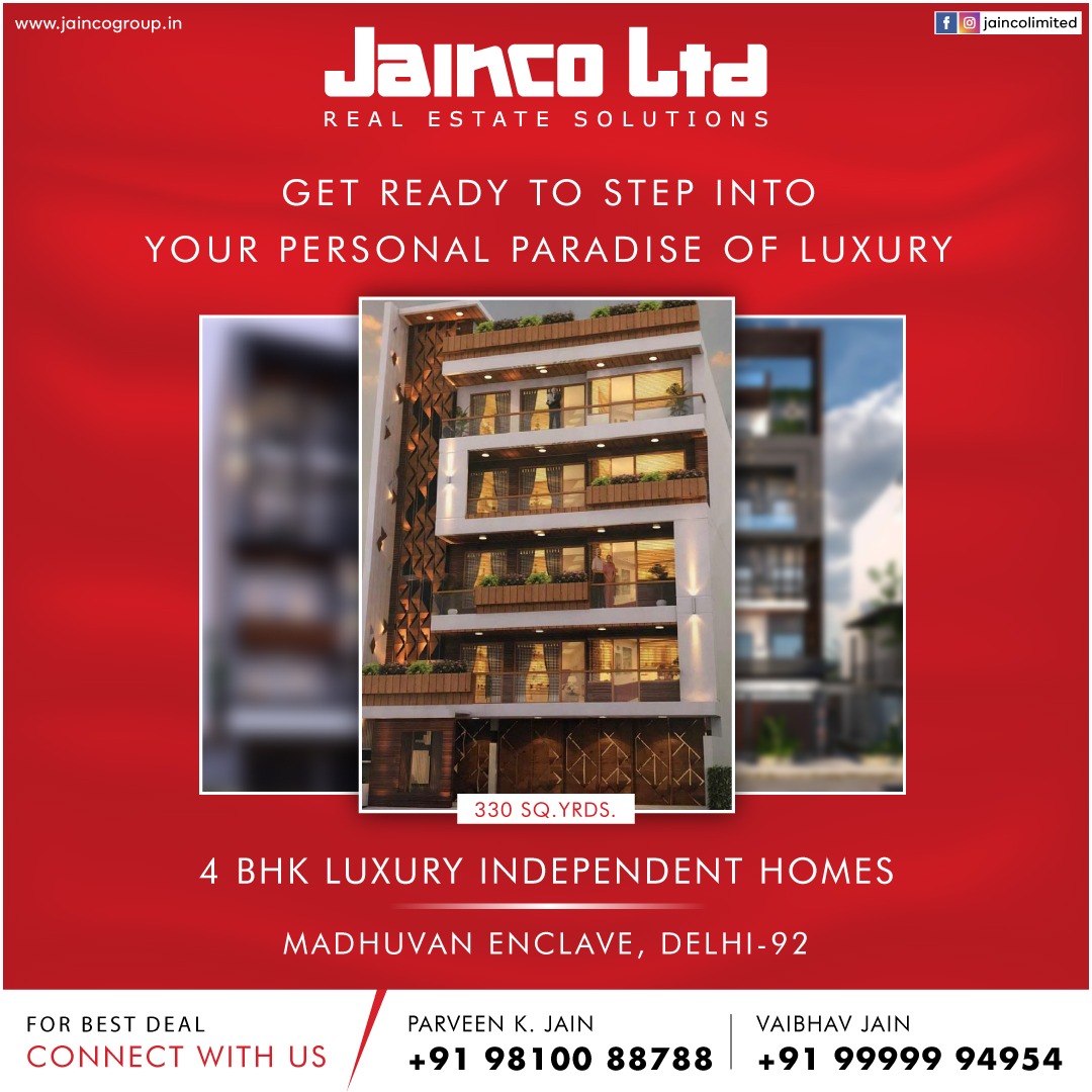 JaincoLimited's tweet photo. Get ready to experience grandeur with luxury #independentfloors in East Delhi finest location.
To know more, call us @
📱: +91 9999994954
📧: info@jaincogroup.in
👨🏻‍💻: https://t.co/0XHKg9iOWL

#Investment #RealEstateSolution #residential #commercial #retailshops #retailinvestment https://t.co/wh37kvke8U