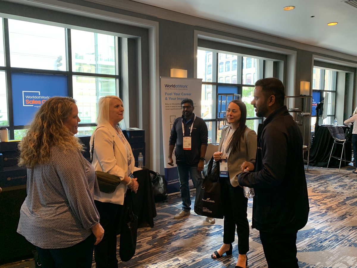 everstageinc's tweet image. Day 1 at @WorldatWork #SalesComp23 was an absolute blast! 💥

We had an incredible time connecting with sales comp professionals from all across the globe. 

Visitors at our booth got their very own personalized caricatures too! 🎉

Can&apos;t wait for the Day 2 action to begin!🌟