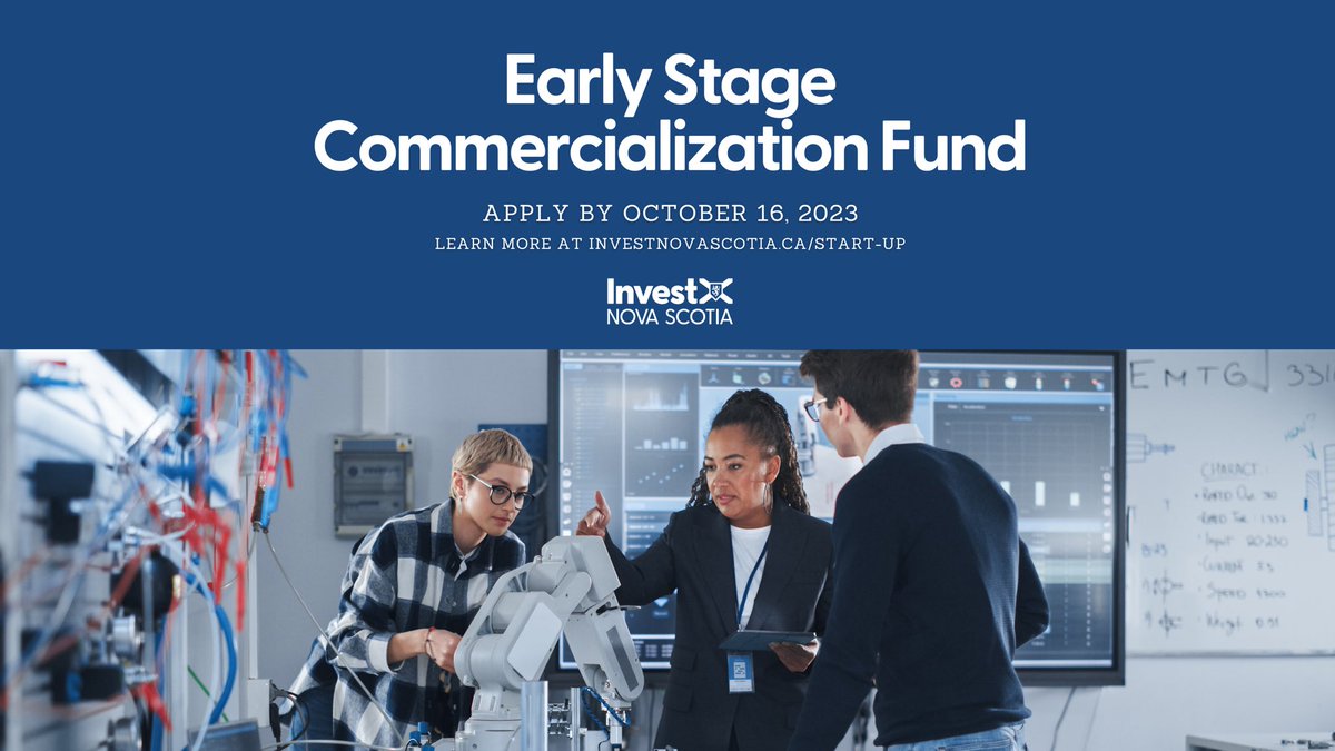 Are you a researcher engaged in information technology, life sciences, clean technology, ocean technology, or other technology development with market potential? This opportunity is for you.

ESCF is now open for submissions! ➡️ investnovascotia.ca/start-up/accel…

#InvestNovaScotia #ESCF