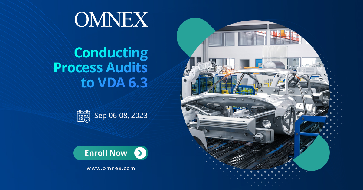 omnexglobal's tweet image. Conducting Process Audits to VDA 6.3
Date: Sep 06-08, 2023
Enroll Now: hubs.li/Q01_MZw80 

#ProcessAudits #VDA63 #QualityAssurance #AuditingExcellence #AutomotiveIndustry #QualityManagement #AuditingStandards  #QualityControl #ISOStandards #QualitySystems #VDAQuality