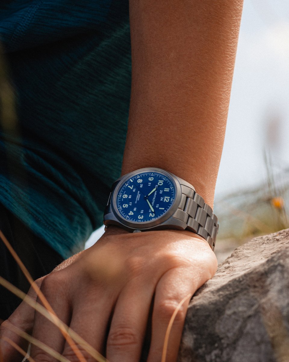 hamiltonwatch's tweet photo. With a titanium case and bracelet, the newest Khaki Field Titanium Auto 38mm strikes the perfect balance between rugged durability and a comfortable fit: https://t.co/fYw7FFmCF8
#hamiltonwatch #adventure #newtimepiece
(Ref. H70205140) https://t.co/umcTTRGO8l