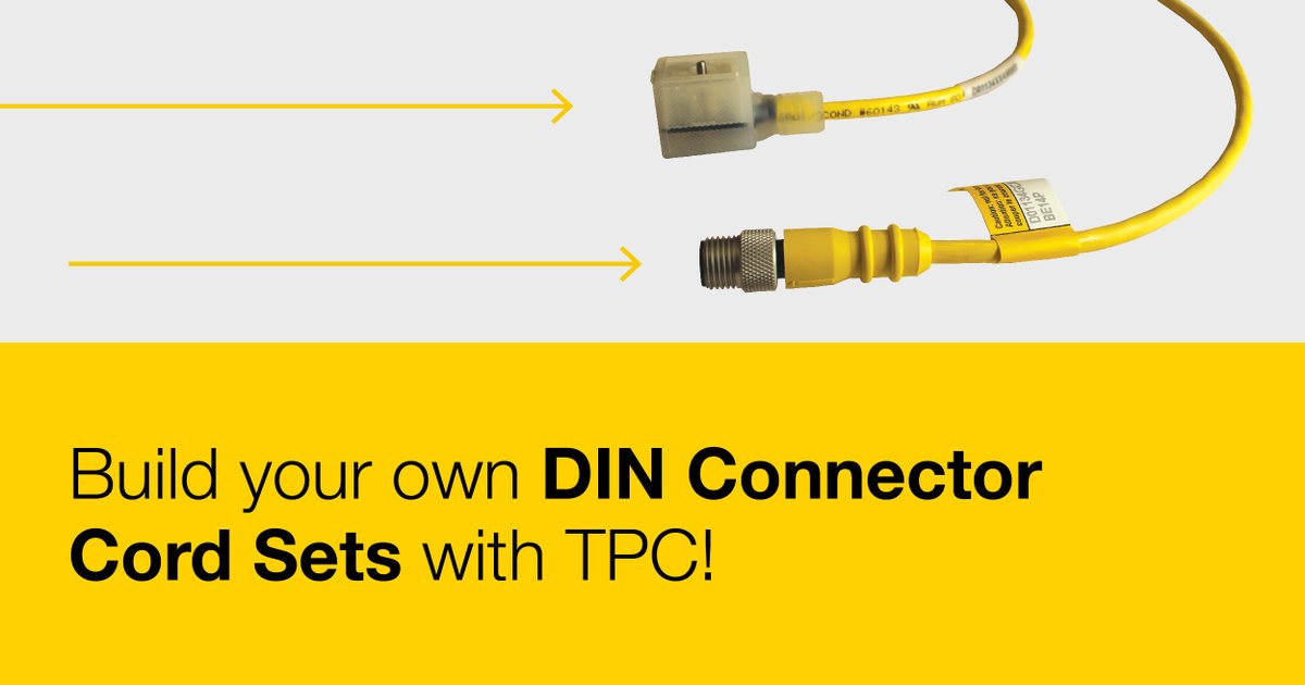 TPCWire's tweet photo. Choose the plug style, DIN connection style, voltage, number of conductors, ground position, head style, DIN connector cable type, UOM, and length.  https://t.co/XhXaM3BEhs

#wireandcable  #automotiveindustry #customwire https://t.co/cERkgU8PUd