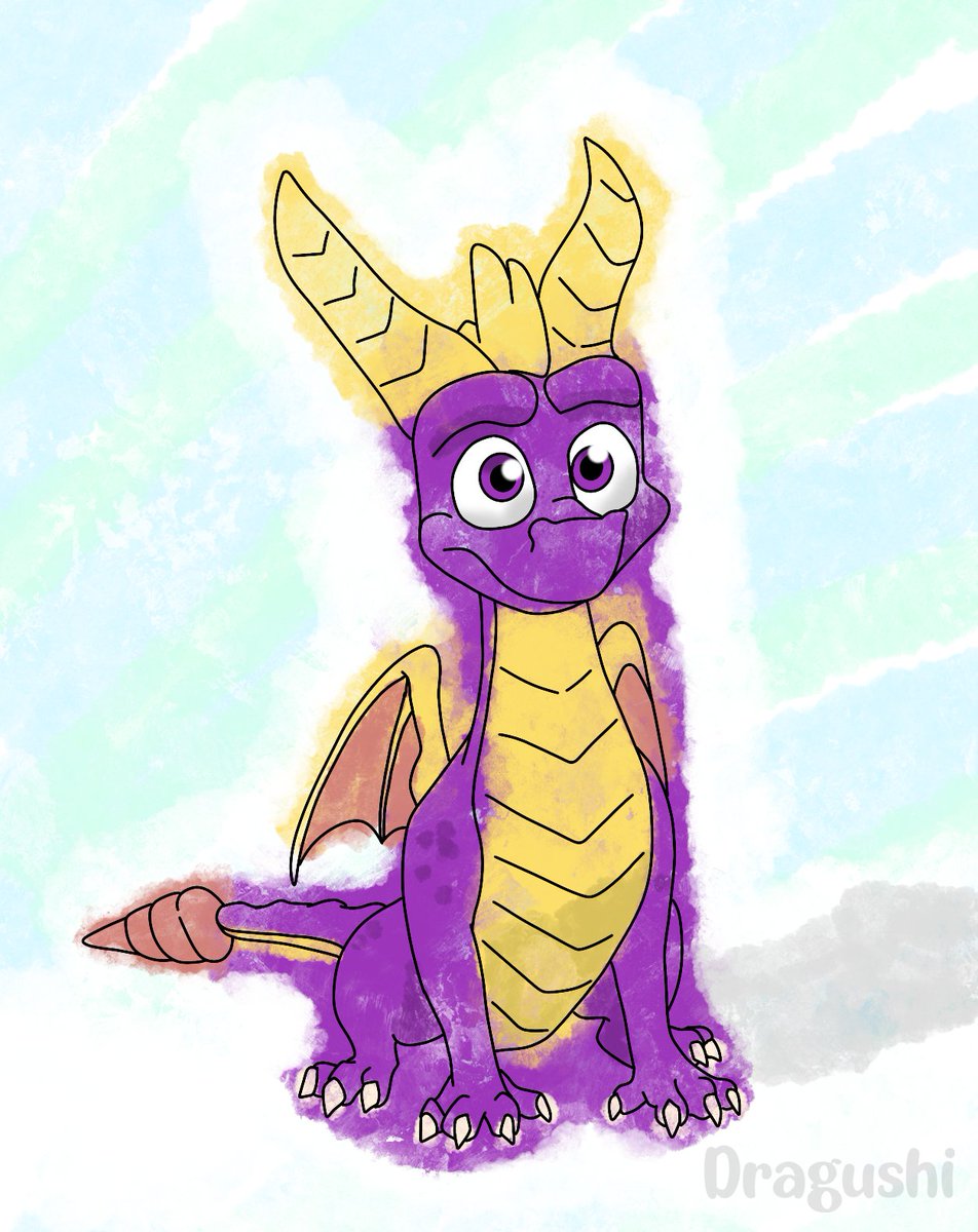 queendragushi's tweet photo. Redraw of Spyro entering Summer Forest and meeting with Elora. I always thought he looked super cute in this scene so its about time I redraw it. His smile is absolutely adorable.๐ฅฐ๐
#SpyroTheDragon #Spyro #RiptosRage #Spyro2 #Dragon #Playstation https://t.co/ZMtQN5rDep