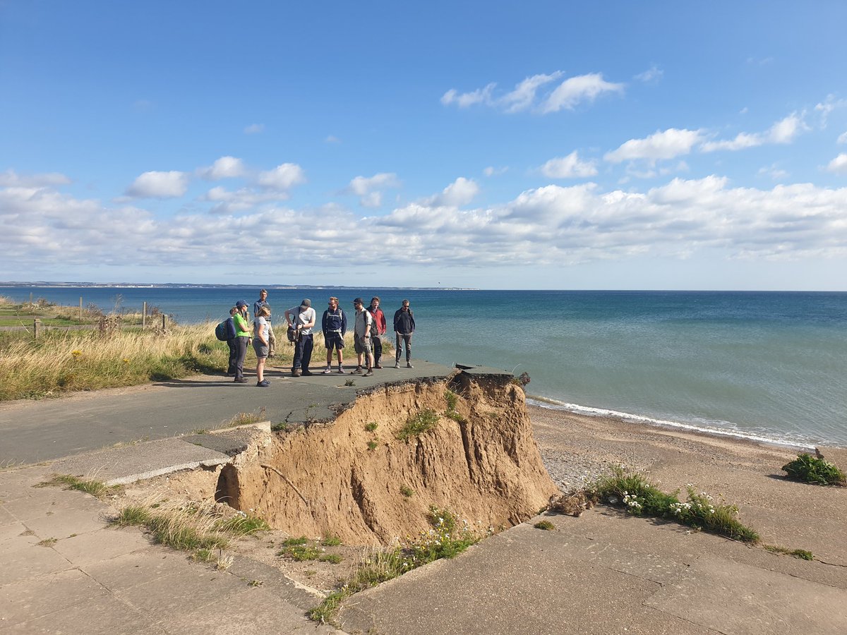 We're up in Yorkshire this week staying at the @CranedaleCentre for a #skillshare week. First stop of the day was at Skipsea to see the significant impact that coastal erosion is having in an unprotected section of coast #geographyteacher #coastalmanagement