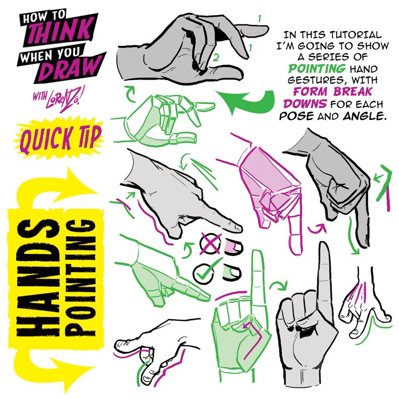 EtheringtonBros's tweet photo. HANDS POINTING from the How to THINK When You Draw ENCYCLOPEDIA - the world’s ONLY encyclopedia of drawing tutorials, posted up FREE for EVERYONE, FOREVER, with NEW &amp; CLASSIC tutorials coming up EVERY DAY right here only on our twitter :)
#gamedev #manga #conceptart #illustration https://t.co/SUThS0ZjRK
