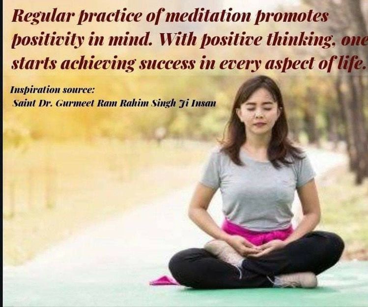 Saint Dr. Gurmeet Ram Rahim Singh Ji Insan says, human don't know the #PowerOfPositivity, being positive ever time and #MeditateRegularly can transform our life completely in positive direction.