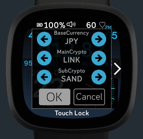 NOVY_NN's tweet photo. Fitbit Versa3/Sense用仮想通貨（暗号資産）レート表示文字盤「CryptoWatcher」更新しました。
https://t.co/LV54uu3NGN
DOT,FLR,FNCT,CHZ,LINK,DAI,MKR,MATICに対応しました。
OMGは対象外としました。
FLRのレートはコインチェックさんが公開してくれれば表示されるはずです。 https://t.co/BP2bdHiEfb