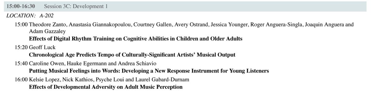 🎼so sad to be missing @icmpc17 in Japan but for those going please be sure to check out our students @KelsieLLopez and @nickkathios presenting some really fun developmental music collaborations with @psycheloui! First up, how do dimensions of adversity impact music perception?