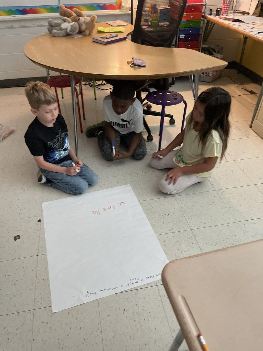 MrsDSkidmore's tweet photo. What makes a book a Magic Tree House book? 🤔 We’re brainstorming in groups to help us think about what we need in our own Magic Tree House stories! https://t.co/JFy4GJp4Gj