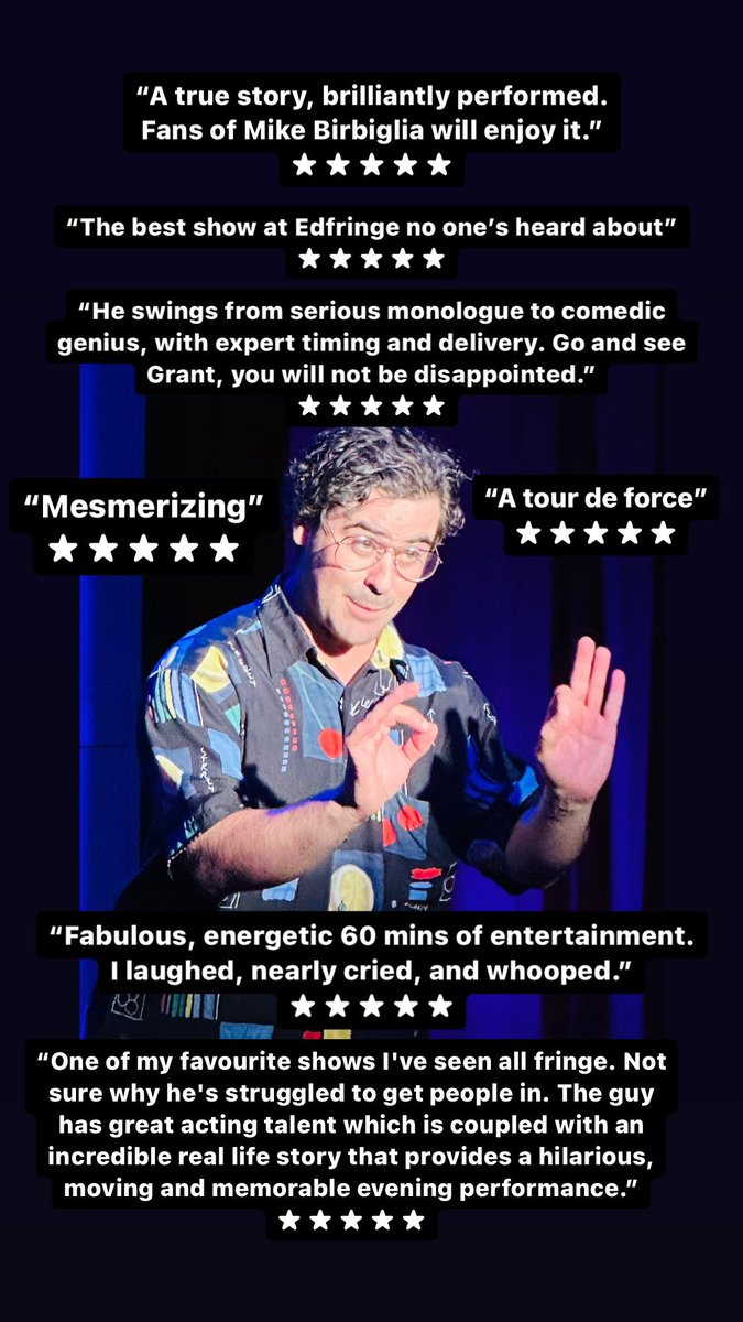 WORD IS FINALLY SPREADING!

After 2 weeks of cancelled shows and low attendance, the audiences are RALLYING; sharing, leaving reviews, even coming BACK!!

To any solo shows who are out here alone, and anyone who’s been struggling with attendance.. believe in your story, let’s all