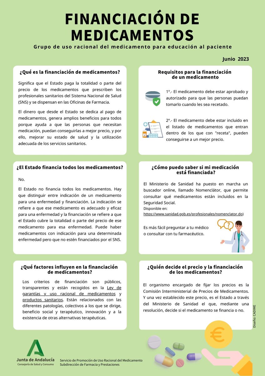 sefh_'s tweet photo. ❗💊Financiación de medicamentos: #infografía de información a ciudadanía @CADIME_EASP @saludand 

🔗https://t.co/bkpSuR4CF5 https://t.co/LQ7ndSHpty