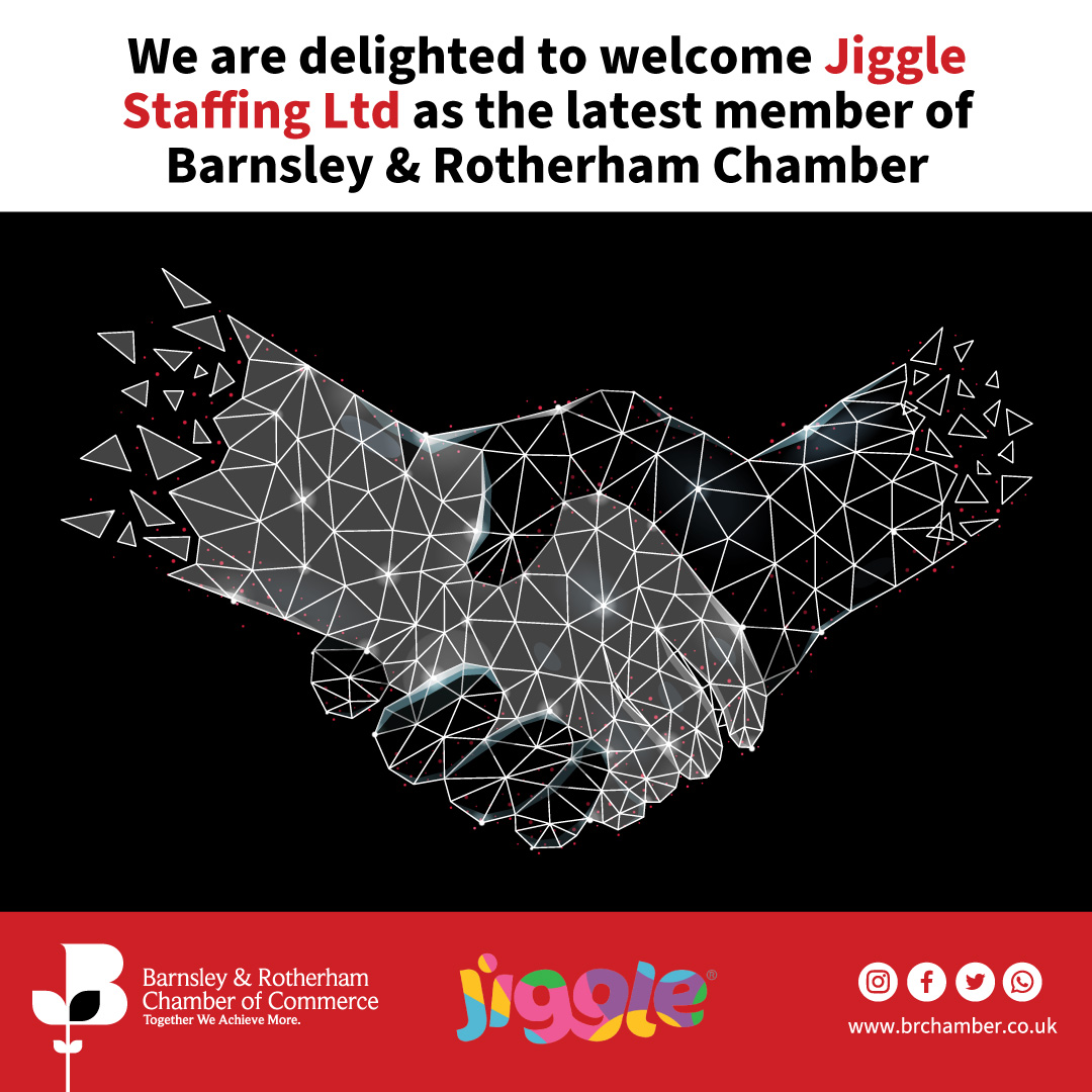We are delighted to welcome Jiggle Staffing Ltd as our latest member.

jigglestaffing.com

Jiggle's mission is to contribute to businesses by filling a need for specialised, professional staffing and recruitment solutions.

#newmember #brchamber #Barnsley #Rotherham