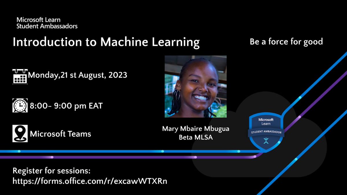 I am excited to share that today we are coming to the end of the intro to #machinelearning series that has comprised four #training sessions 👩‍💻 . The live #coding sessions have been based on #supervisedlearning. To join the session tonight between 8-9 pm: shorturl.at/jCL78