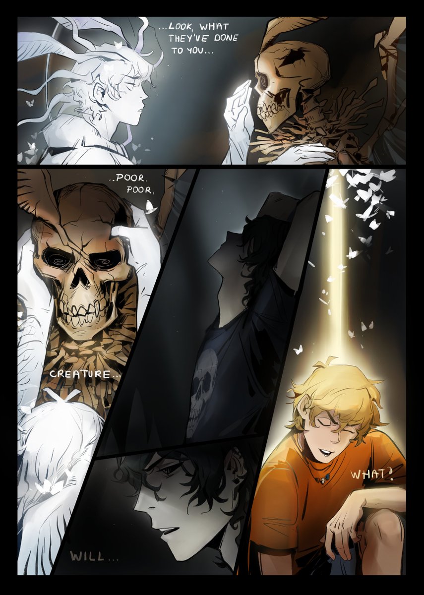 💡💀“Shadow work “ page 19💀🤍 #Shadowwork #fanart #comic #willsolace #nicodiangelo #pjo 🎵 Placebo - Post Blue