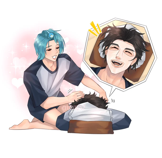 Spa day with the boys, i think they're very good friends #StrayKids #Straykidsfanart #changlix #jeongchan 