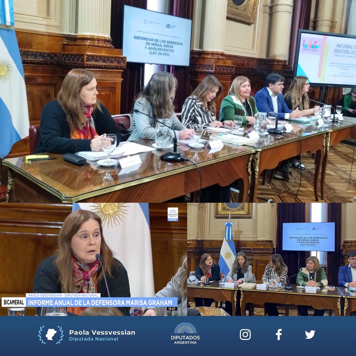 paolavessvess's tweet photo. En cumplimiento de las disposiciones de la ley 26061, en la Comisión Bicameral recibimos el informe anual de la Defensoría de los derechos de Niñas, Niños y Adolescentes. El trabajo realizado por la institución ha sido ampliamente satisfactorio. https://t.co/uXmyAPFZmE