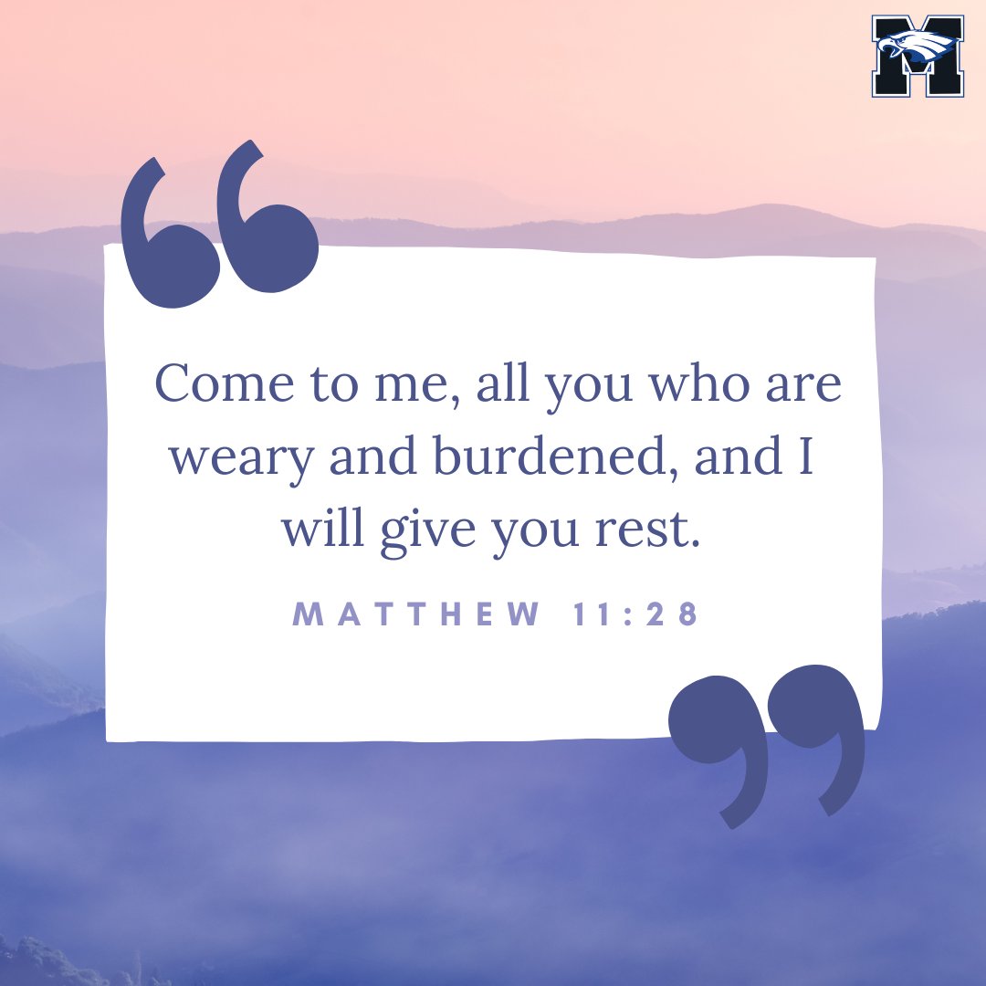 TMAoviedo's tweet image. "Come to me, all you who are weary and burdened, and I will give you rest."

Matthew 11:28

#walkworthy #standintruth #soareagle