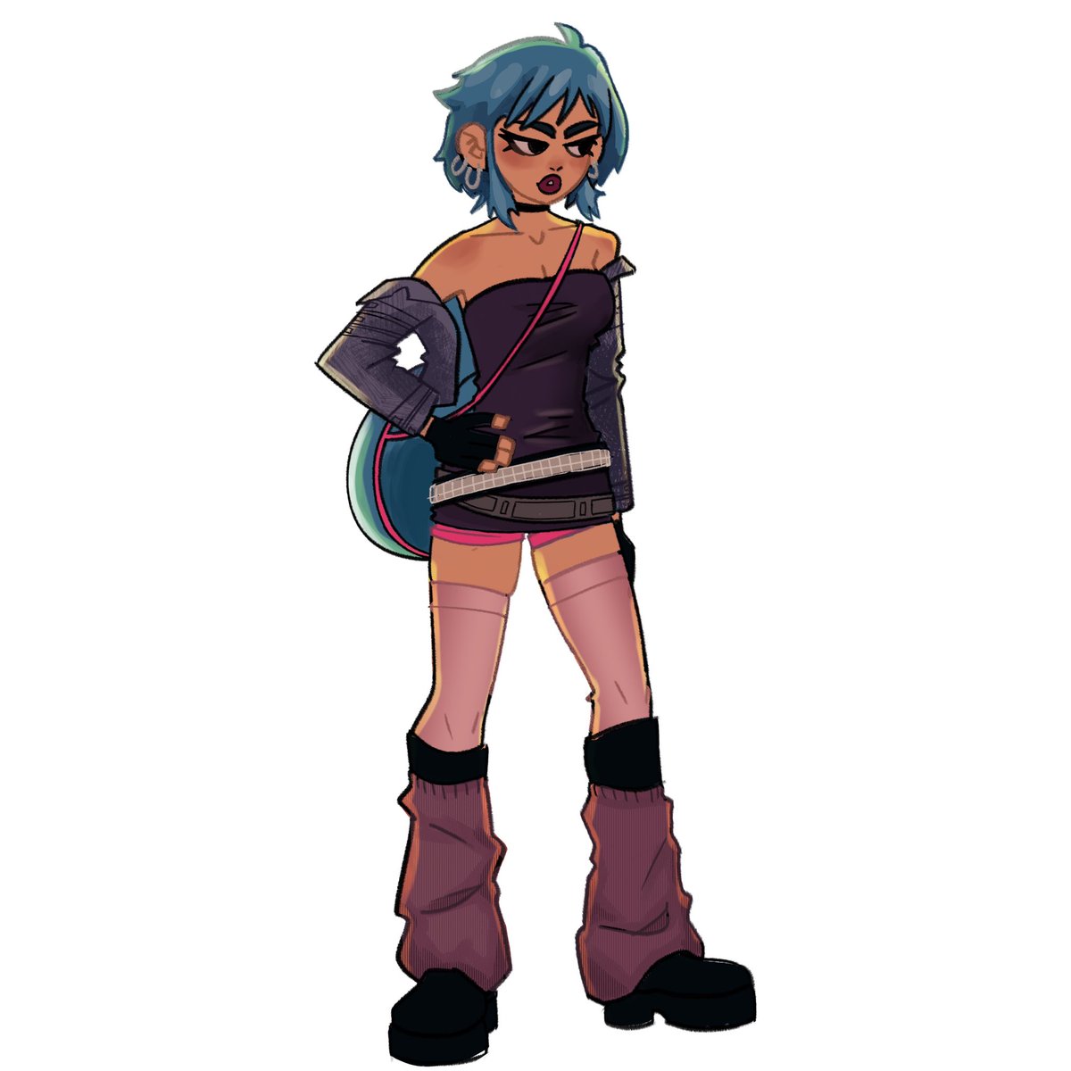 clairedavisillu's tweet photo. ramona flowers in honor of new scott pilgrim anime 💙 https://t.co/yHhyT2piXo