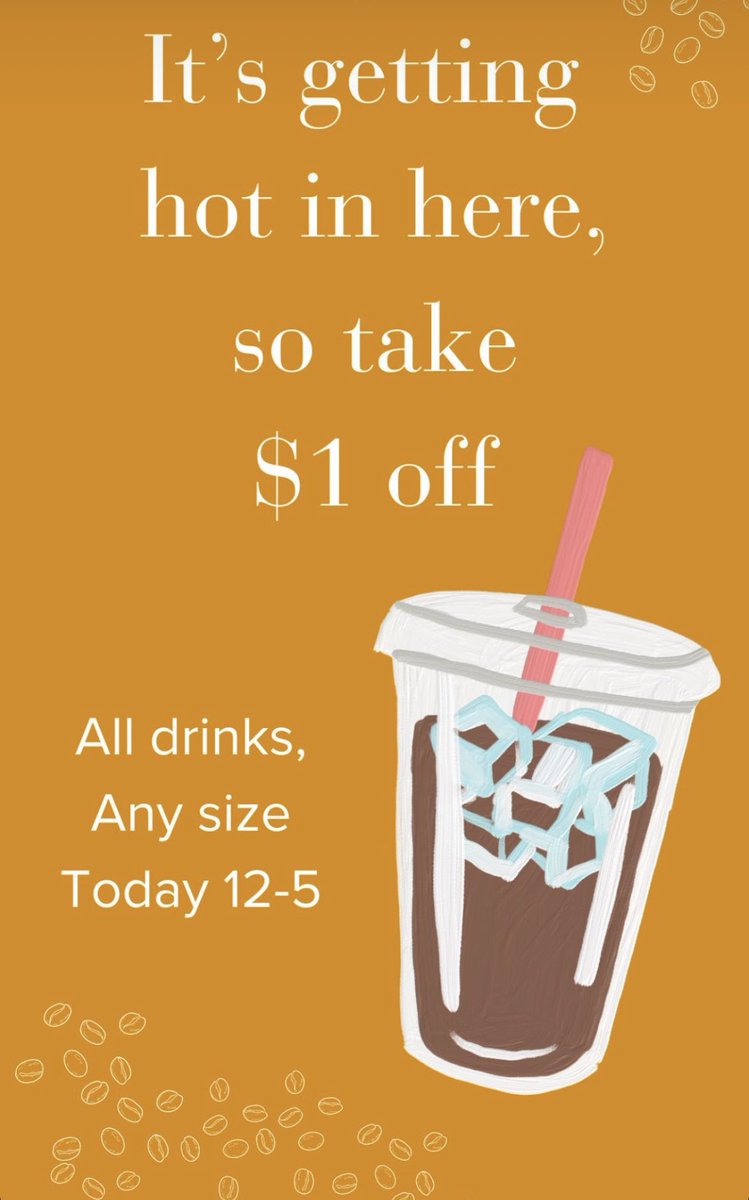 It’s getting Hot in here, so take a $1 off! Only TODAY 12-5. (All locations)