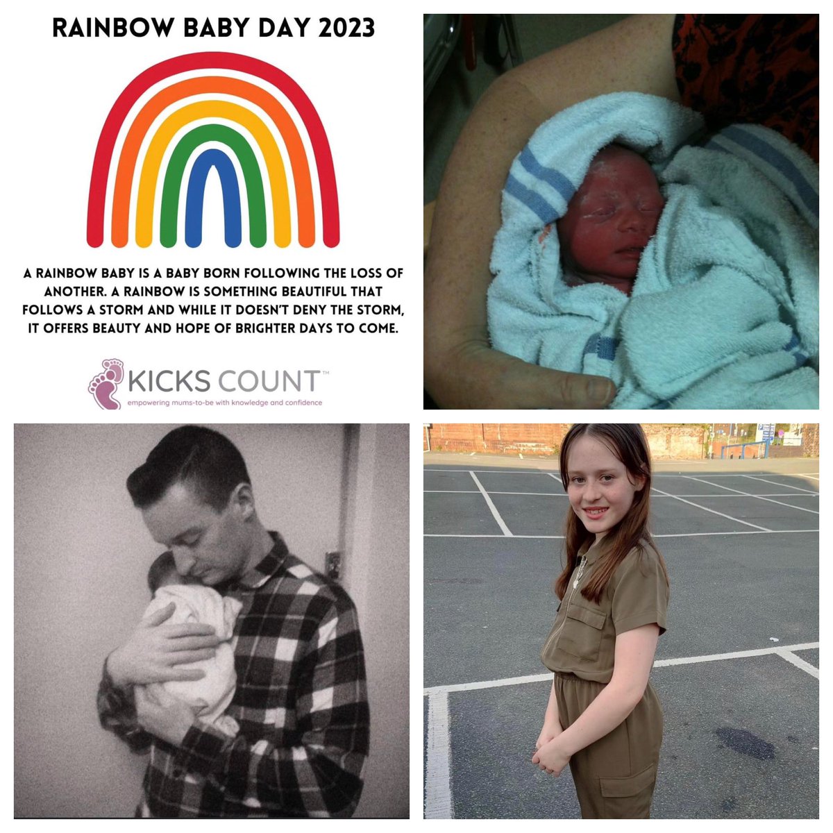 Today is #RainbowBabyDay - we lost our little 🎃 after 7 weeks early 2012. One of the hardest things we went through as a couple. We loved, we cried, we laughed, we supported each other - we got through the pain. However our Rainbow Baby, Lucy - came on Christmas Day 2012 ❤️