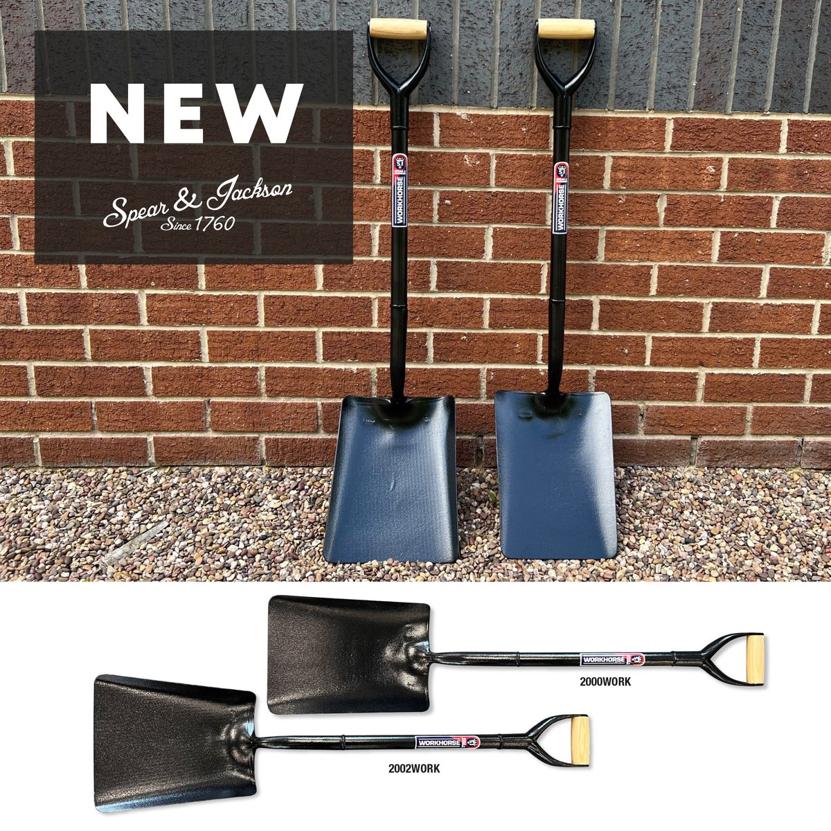 Introducing our new Workhorse Shovels, made from hard-wearing Carbon Steel. As their name suggests, they're good all-rounders suitable for all kinds of hard landscaping and on-site work. Heads are power-coated to reduce soil adhesion.  Choose a Taper Mouth or Square Mouth option
