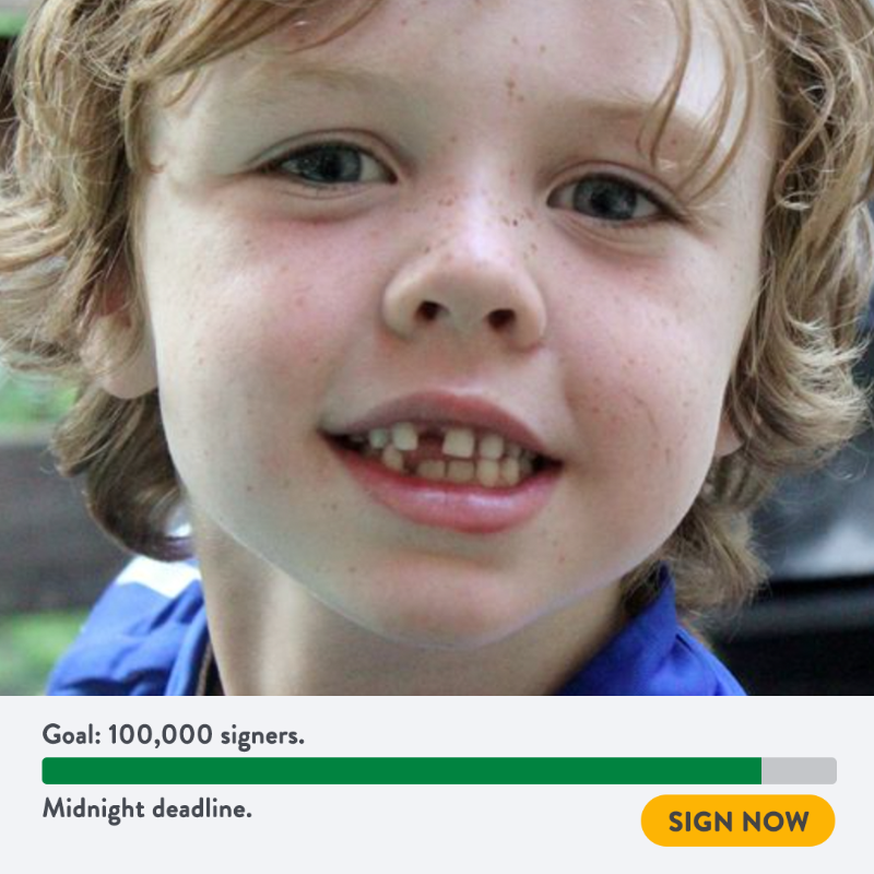 sandyhook's tweet photo. My sweet little Daniel was murdered with an assault weapon in his first-grade classroom at Sandy Hook. That’s why I’m gathering 100,000 petition signatures demanding Congress stop the sale of assault weapons, but your name is missing. Please sign now:
–Mark