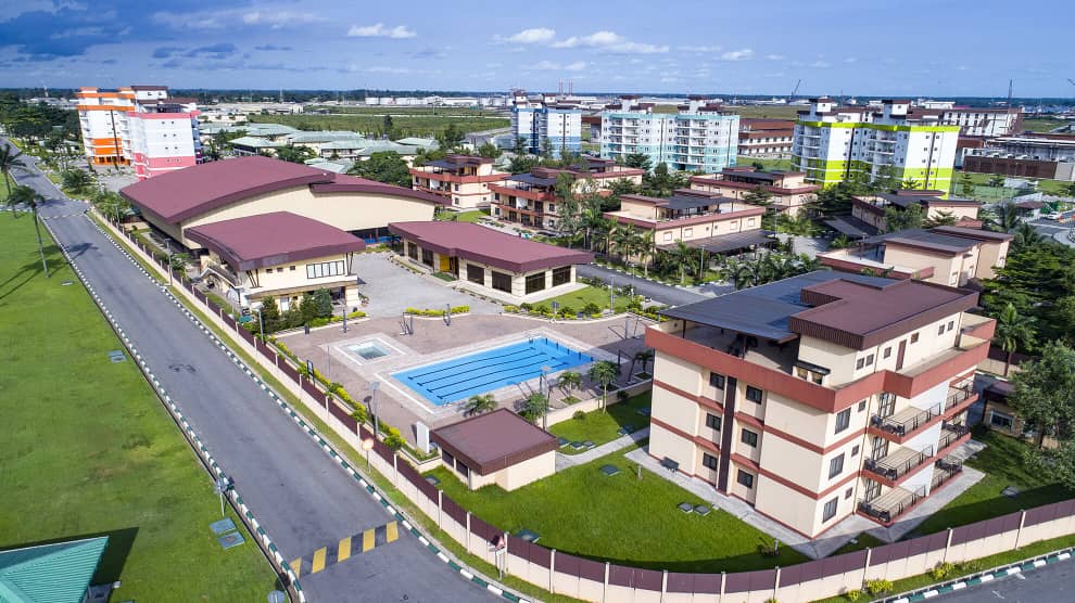 Port Harcourt in Rivers State, Nigeria.

It's nicknamed the Garden City.