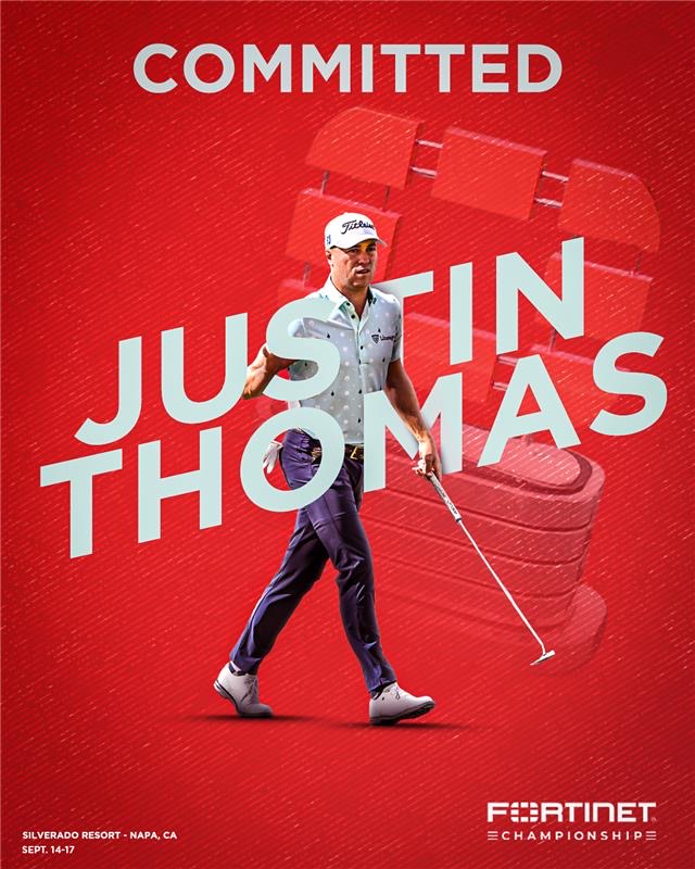 Fortinet's tweet photo. Two of the biggest names in golf are headed to the @FortinetChamp! 🏌️‍♂️ 

Two-time defending champion and six-time @PGATOUR winner, Max Homa will compete in September in Napa with two-time Major winner, Justin Thomas, and many more!  https://t.co/tRm8PHMrve 

#FortinetChampionship https://t.co/FwrMiUxpr3