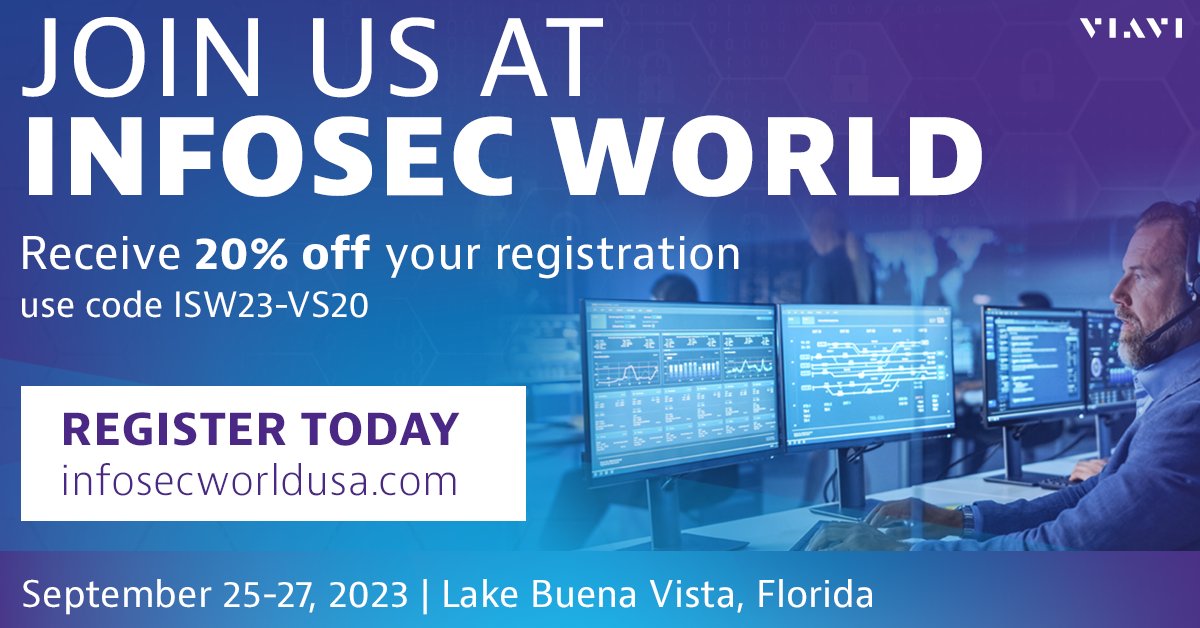 We are pleased to announce our partnership with #InfoSecWorld in Orlando September 25-27, 2023. We are extending an exclusive invitation to receive 20% off your conference registration when booking with code “ISW23-VS20”. Register: ow.ly/EYIE50PAZ84