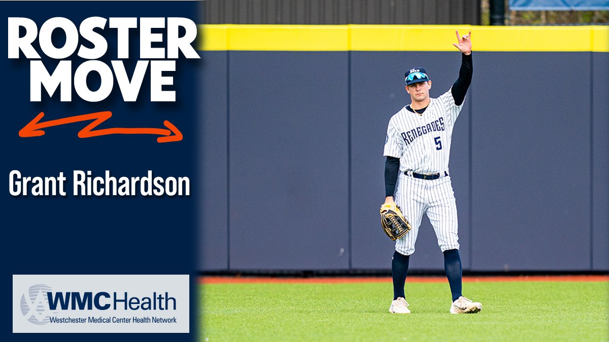 The New York Yankees have announced the following roster move effecting the Hudson Valley Renegades.

PROMOTED:
🔹OF Grant Richardson transferred to Double-A Somerset Patriots.

Thanks for everything Grant! 🙂 <a href="/Grantr_1/">Grant Richardson</a> 

The Renegades roster now stands at 28 active and 3 Injured