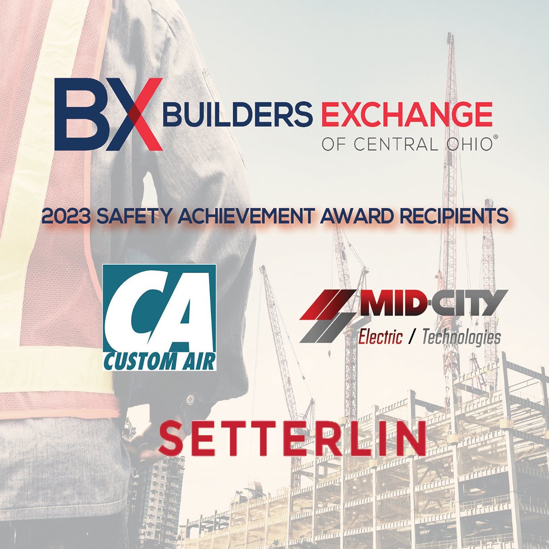 26 BX member firms received a 2023 Safety Achievement Award. 
CONGRATULATIONS TO THIS WEEK'S FEATURED COMPANIES!!
LEARN MORE: bx.org/awards.php

<a href="/BXofCentralOhio/">Builders Exchange</a> <a href="/customair/">Custom Air Systems</a> @midcityelectric <a href="/setterlin/">Setterlin</a>
  #Construction  #Leadership #Safety  #SafetyAwards #ConstructionSafety