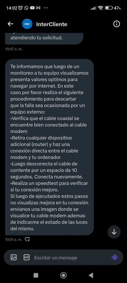 acido100x100's tweet image. Después dicen que uno se molesta @InterCliente @TuMundoInter #InterCliente @Conatel @sundde_ve
Urb. Montecristo, Caracas
Contrato: 2500117302