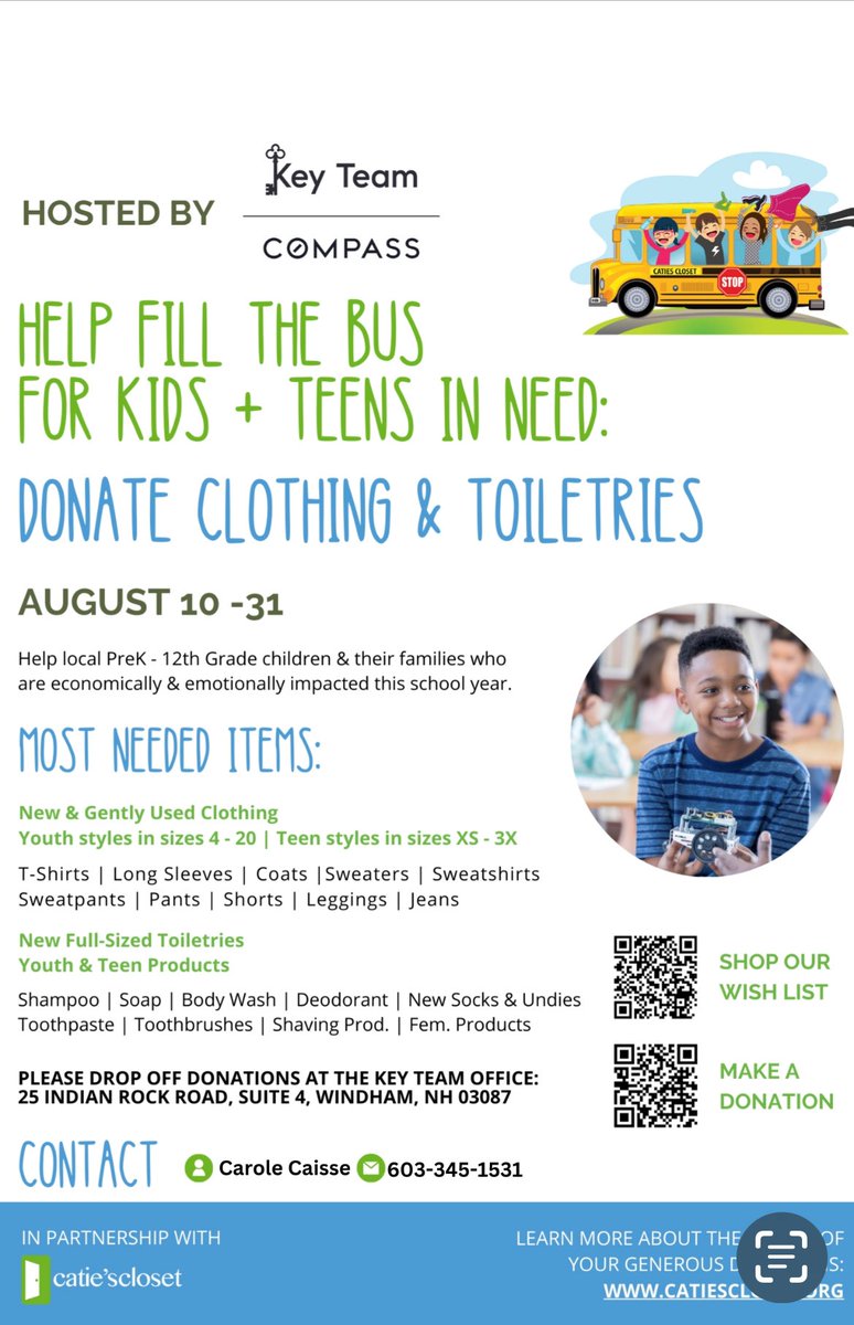 Donations are being collected in New Hampshire for Pre-K through 12th grade children and their families who are facing economic and emotional challenges.

Carole Caisse, a retired IBEW LU 1837 member, is assisting in the effort, which runs through August 31st. 

More info⤵️