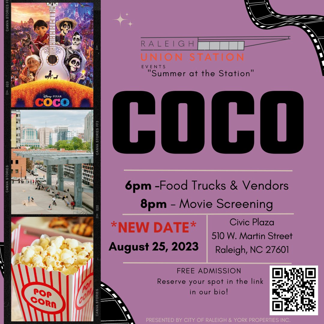 Join us THIS FRIDAY from 6-10:30 pm! Grab your spot using the link in our bio!🎬🎟
-
-
-
#raleighunionstation#familymovienight #familyevent #raleighnc #downtownraleigh #downtownraleighnc #downtownevents #downtownraleighevents