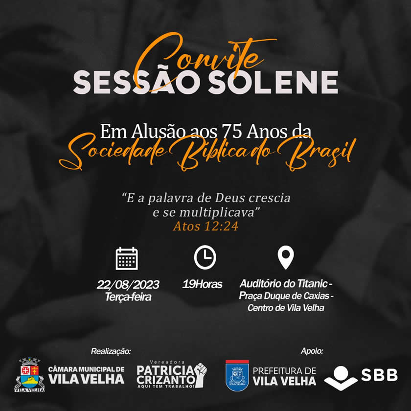 Câmara de Vila Velha (ES) promove Sessão Solene alusiva aos 75 anos da SBB searanews.com.br/camara-de-vila… via <a href="/searanews/">SEARANEWS</a>