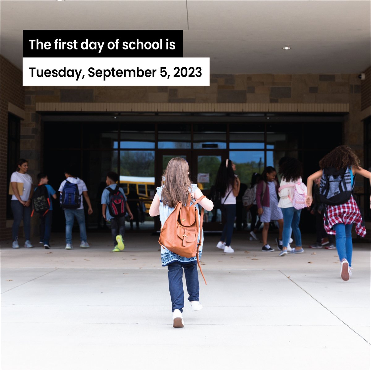 REMINDER - The first day of school for most elementary and secondary schools is September 5, 2023.

The first day of school for our early start schools is August 28, 2023. 

We can't wait to welcome you back! 🏫🎒📚

www2.yrdsb.ca/school-year-ca…
