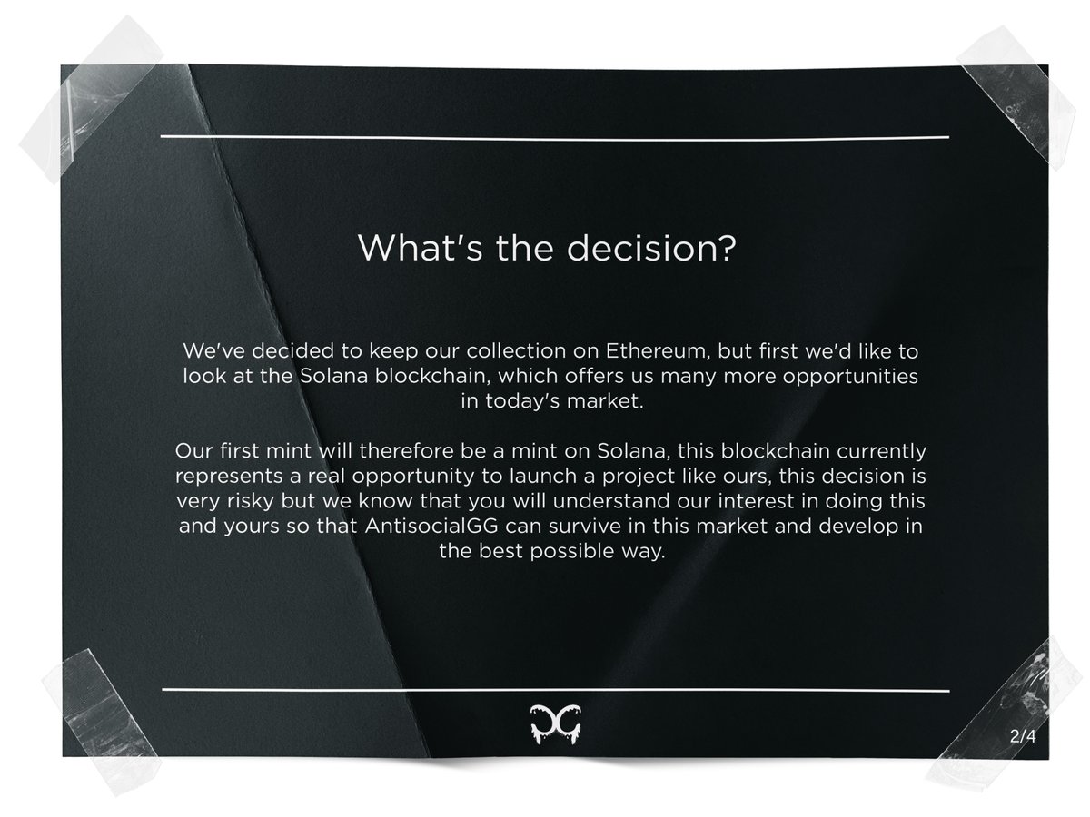 Antisocial_GG's tweet photo. We are back with a solid strategy for our future. 👀🧩
It's only the beginning for us. 
(Stay tuned on discord for every details) 
Read this to understand ⬇️ https://t.co/FhpwoxMubR