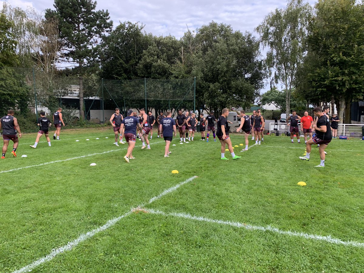 UKAF players @UKAFRugby preparing for another Rugby battle tomorrow against Georgia in Brest @W_D_R_2023 join us live @ForcesNews You Tube and Facebook from 1745. UK time