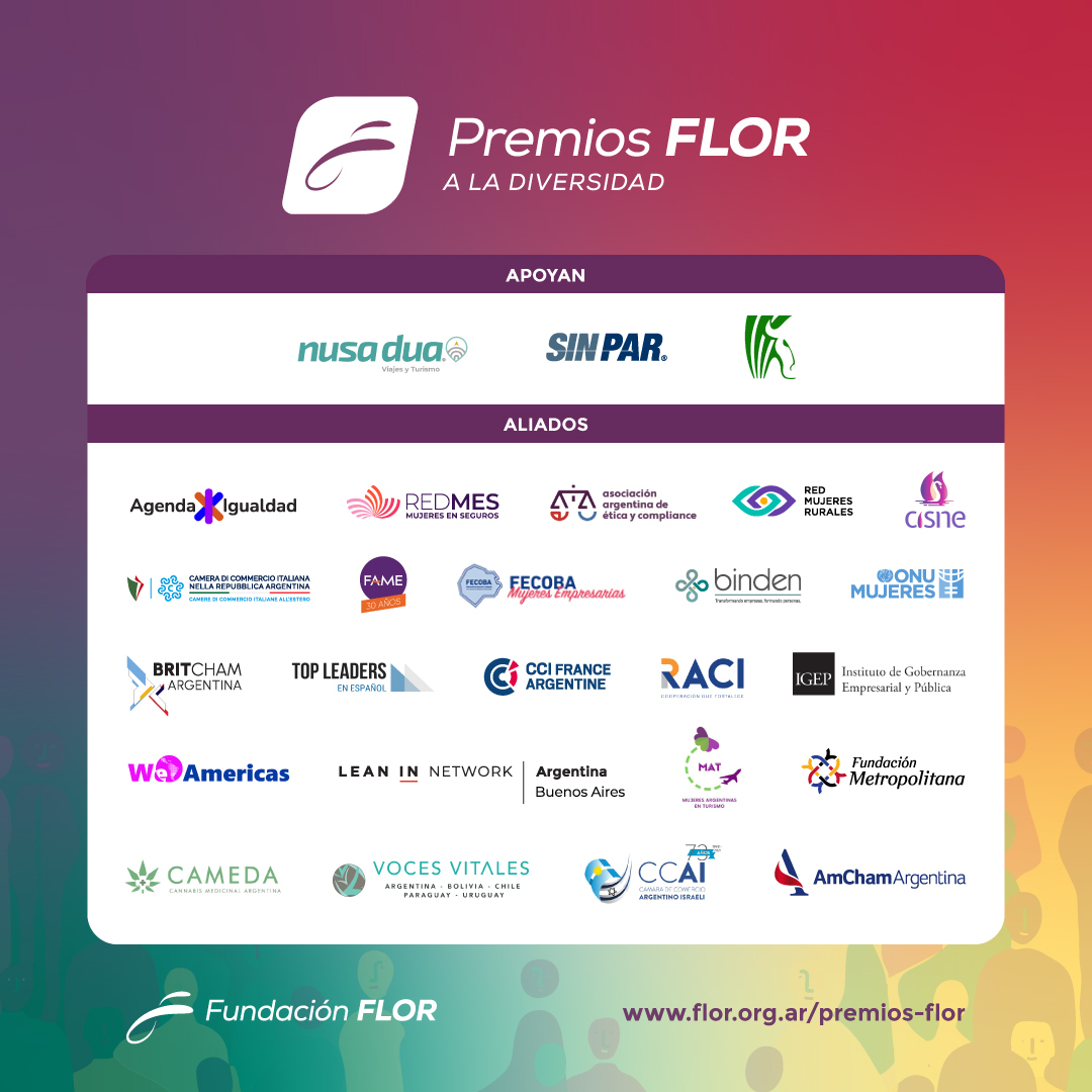 FundacionFLOR's tweet photo. ✨ PREMIOS FLOR a la Diversidad 2023 ✨

Desde Fundación FLOR invitamos a todas aquellas organizaciones a la 8va edición de los Premios FLOR a la Diversidad 🌸 https://t.co/qhpEPXgtae